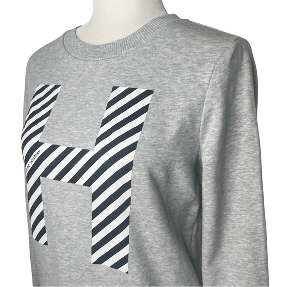 Kate Spade Saturday Initial H Crewneck Sweatshirt, Gray, XS Small, Rare HTF - Picture 17 of 17
